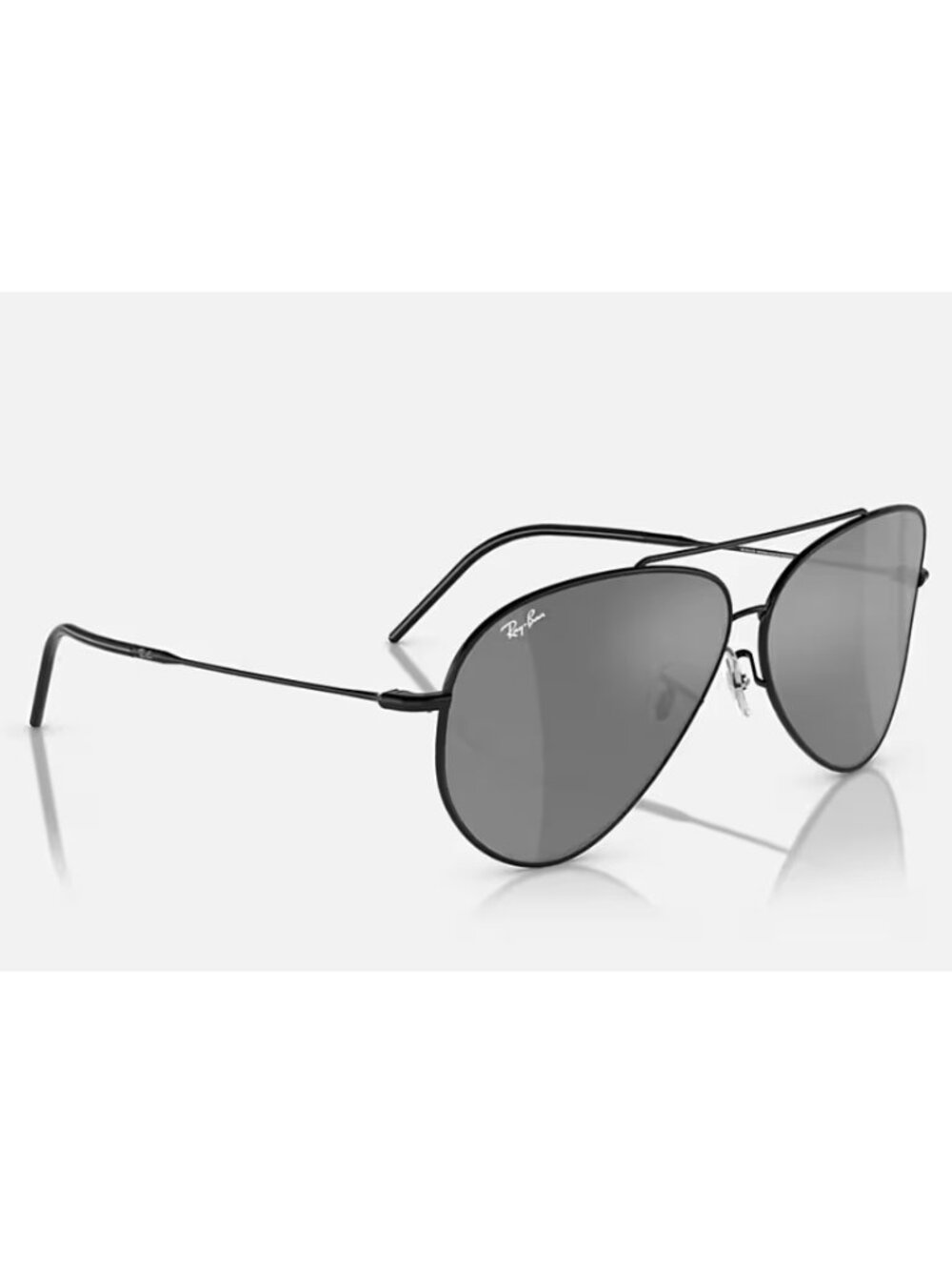 NEW RAY-BAN RBR0101S Reverse Aviator Polished Black Dark Grey 62-11